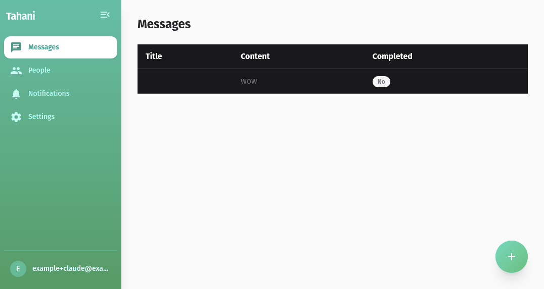 Tahani app screenshot